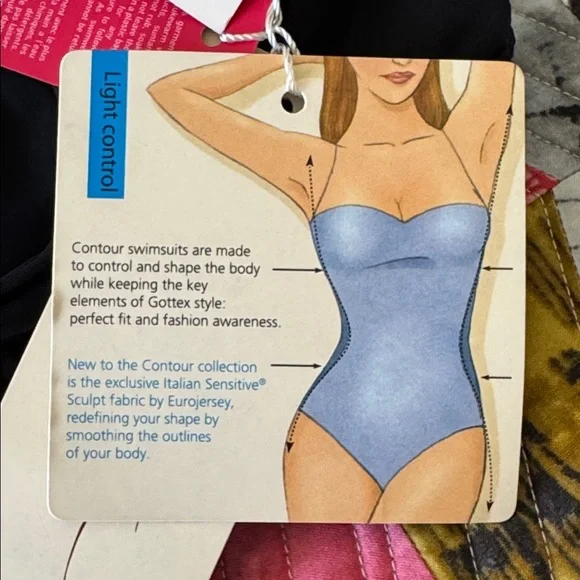 Gottex Black Swimsuit One Piece Sz 6 NWR